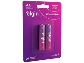 Pilha Recarregável AA Elgin 1,2V 2500mAh - 2 Unidades