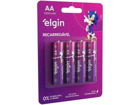 Pilha Recarregável AA Elgin 1,2V 2500mAh - 4 Unidades Pilha Recarregável AA Elgin 1,2V 2500mAh - 4 Unidades
