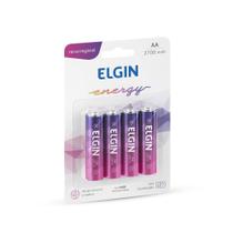 Pilha recarregavel AA ELGIN (BLISTER C/4)