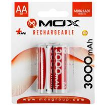 Pilha Recarregavel AA Mox MOB2AA30 de 3.000 Mah 1.2V - 2 Unidades