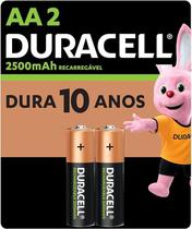 Pilha Recarregável AA Pequena DURACELL com 2 unidades Pilha Recarregável AA Pequena DURACELL com 2 unidades