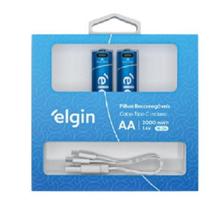 Pilha Recarregável Aa Usb-C 1.200Mah Com 2 Unidades + Cabo Pilha Recarregável Aa Usb-C 1.200Mah Com 2 Unidades + Cabo