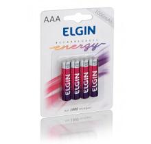 Pilha recarregável Aaa-1000 mAh Elgin (BLISTER C/4)