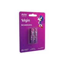 Pilha Recarregável Aaa 1000 Mah Elgin Com 02 Unidades