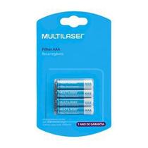 Pilha recarregável aaa 1000mah cartela com 4 cb050 - multilaser