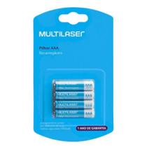 Pilha Recarregável Aaa 1000Mah Multilaser Blister 4 Pilhas