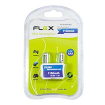 Pilha Recarregável AAA 1100MAH Com 2 Unidade Flex FX-AAA11B2 Pilha Recarregável AAA 1100MAH Com 2 Unidade Flex FX-AAA11B2