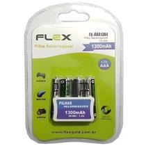 Pilha Recarregável AAA 1300 mAh C/4 und