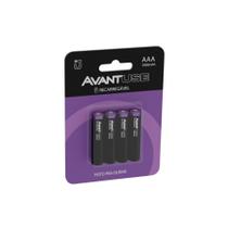 Pilha recarregável aaa 4 unidades 1000mah - avant