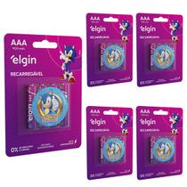 Pilha Recarregável Aaa 900mah Palito 20 Und Elgin - Original