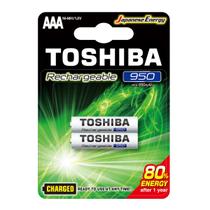 Pilha Recarregável AAA 950mAh Toshiba 2 Unidades