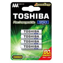 Pilha Recarregável AAA 950mAh Toshiba 4 Unidades Pilha Recarregável AAA 950mAh Toshiba 4 Unidades