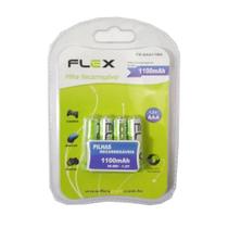 Pilha Recarregavel Aaa Blister C/4 1100mah Flex