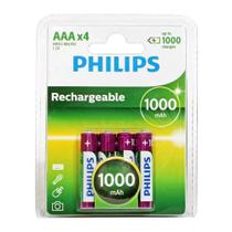 Pilha Recarregável AAA com 4 1000MAH R03B4A100/97-Philips