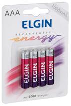 Pilha Recarregável AAA Elgin 82171 - 1000mAh - com 4 unidades Pilha Recarregável AAA Elgin 82171 - 1000mAh - com 4 unidades