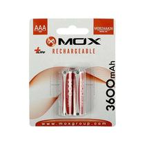 Pilha Recarregável AAA MOX de 3,600 mAh 1.2V 2 Unidades