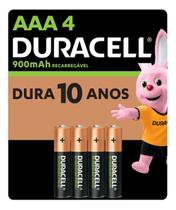 Pilha Recarregável Aaa Palito 900mah Duracell 4 Unidades Pilha Recarregável Aaa Palito 900mah Duracell 4 Unidades