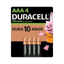 Pilha Recarregável AAA Palito Duracell Com 4 Unidades Pilha Recarregável AAA Palito Duracell Com 4 Unidades