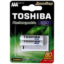 Pilha Recarregável AAA Toshiba 950MAH TNH Cartela Com 2 Unidades