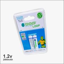 Pilha Recarregavel Baploop AA 1.2v 2000mah C/2- Bap2000