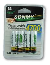 Pilha Recarregável Cartela C/ 4 Unidades Sdnmy AA 4700mah Pilha Recarregável Cartela C/ 4 Unidades Sdnmy AA 4700mah