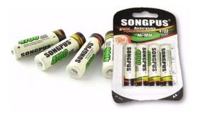 Pilha Recarregável Cartela C/ 4 Unidades Songpus AA 4700mah