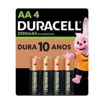 Pilha Recarregável Duracell AA 2500mAh 4 Unidades