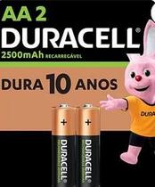 Pilha recarregável Duracell AA 2500mah - BT 2 UN