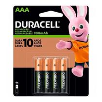 Pilha Recarregável Duracell AAA 900mAh 4 Unidades Pilha Recarregável Duracell AAA 900mAh 4 Unidades