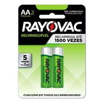 Pilha recarregavel eco aa com 2 1350mah 55802 - RAYOVAC