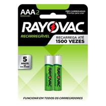 Pilha recarregavel eco aaa com 2 600mah 55902 - RAYOVAC