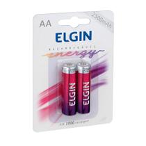 Pilha Recarregavel ELGIN AA 2500MAH - Blister com 2 Unidades