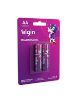 Pilha recarregavel Elgin AA 2700mAh blister Com 2