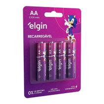Pilha recarregavel Elgin AA 2700mAh blister Com 4 Pilha recarregavel Elgin AA 2700mAh blister Com 4