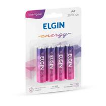 Pilha Recarregável Elgin AA C/4 2500 MAH