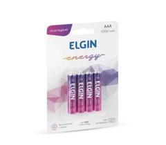 Pilha Recarregável Elgin AAA 1.2v 1000 mAh Blister C/4 82171