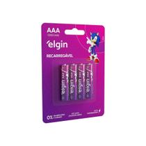 Pilha Recarregável Elgin Aaa 1000mAh 4 Unidades Pilha Recarregável Elgin Aaa 1000mAh 4 Unidades