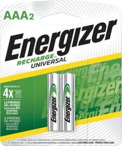 Pilha Recarregável Energizer Palito Aaa- C/2 Pilhas