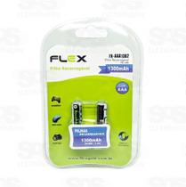 Pilha Recarregável Flex AAA 1300mAh com 2 FX-AAA13B2
