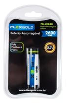Pilha recarregável FlexGold Bateria 18650 3.7v 2600mAh Pilha recarregável FlexGold Bateria 18650 3.7v 2600mAh