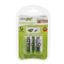 Pilha Recarregavel Flexgold Media "C" Com 2 Pecas 2900Mah Fx-C29B2