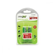 Pilha Recarregavel Flexgold Pequena ''Aa'' 2 Pecas 2900Mah Fx-Aa29B2