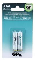 Pilha Recarregável Gpx Aaa - 1.2v - 900mah - 2 Unidades - Elgin