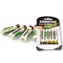 Pilha Recarregável Kit 4 Pilhas Aa 270 Ni Mh Songplus Pilha Recarregável Kit 4 Pilhas Aa 270 Ni Mh Songplus
