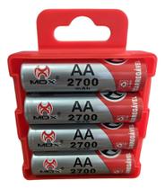 Pilha Recarregável Mox Aa 2700 mAh 1.2v Pequena Com 4 unidades Original no Blister MO-AA2700B4 Pilha Recarregável Mox Aa 2700 mAh 1.2v Pequena Com 4 unidades Original no Blister MO-AA2700B4