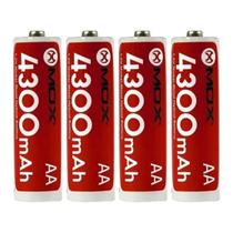 Pilha Recarregável Mox AA 4300Mah com 4 Unidades