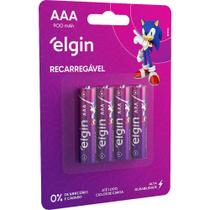 Pilha Recarregável Palito (aaa), 4 Peças, Ele000000082169 Elgin