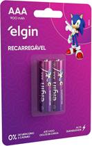 Pilha Recarregável Palito AAA-900mAh Blister Com 2 Pilhas Elgin