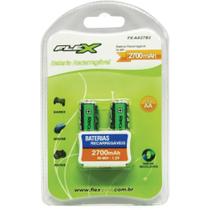 Pilha Recarregável Pequena AA 2700MAH 1.2V. com 02 Blister com 02 - FLEX