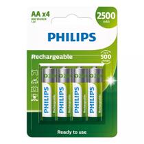 Pilha Recarregável Philips AA 2500mAh - com 4 unidades